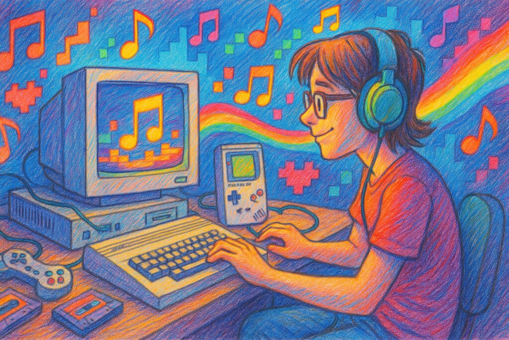 Cover image for Chiptune Revolution - Dive into Vibrant 8 Bit Soundtracks and Retro Game Music Wonders