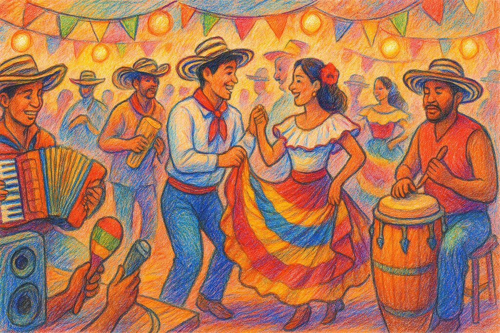 Cover image for Cumbia Magic - The Unforgettable Pulse of Latin Music from Tradition to Global Grooves